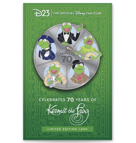 The Muppets Kermit the Frog 70th Anniversary D23 Gold Member Pin at Disney Store