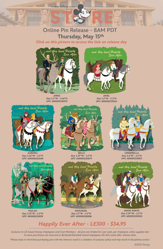 Happily Ever After Pin Series at The Walt Disney Company Store