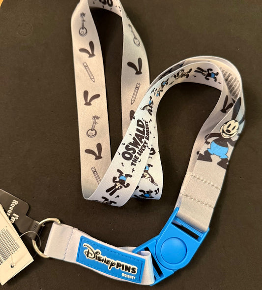 Oswald The Lucky Rabbit Reversible Lanyard at Disney Parks