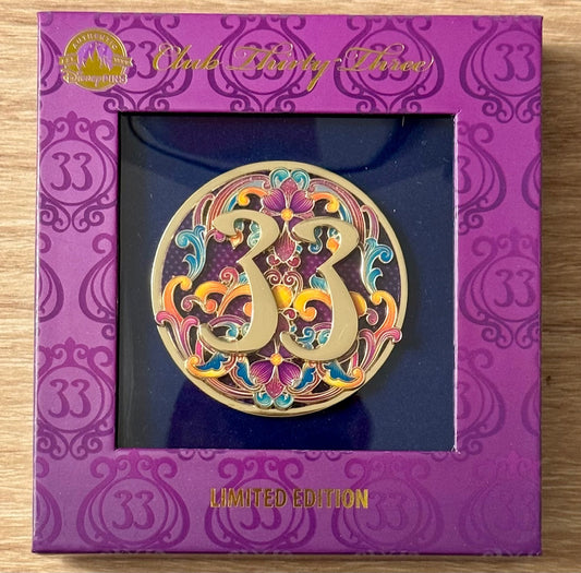 Disneyland 70th Anniversary Club 33 Circular Pin