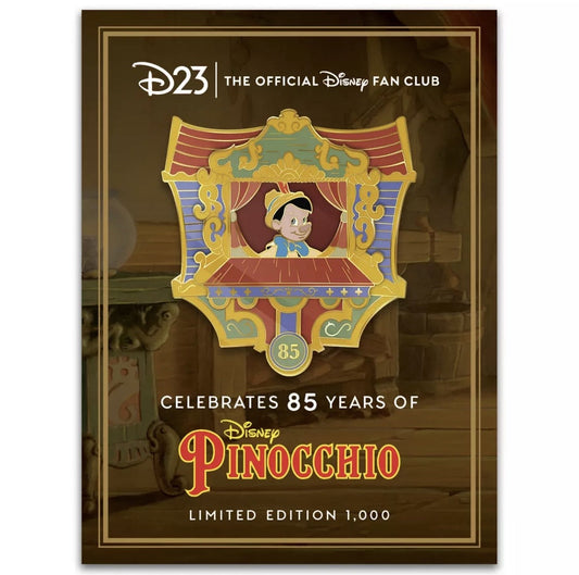 Pinocchio 85th Anniversary Pin D23 Gold Member Pin at Disney Store