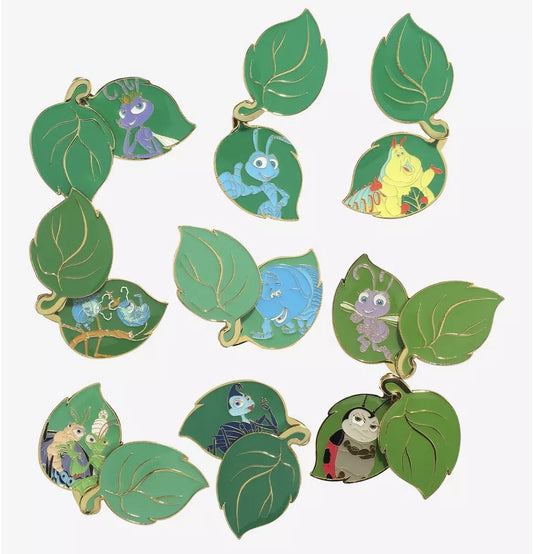 A Bug's Life Character Leaf Sliding Blind Box Pin Set