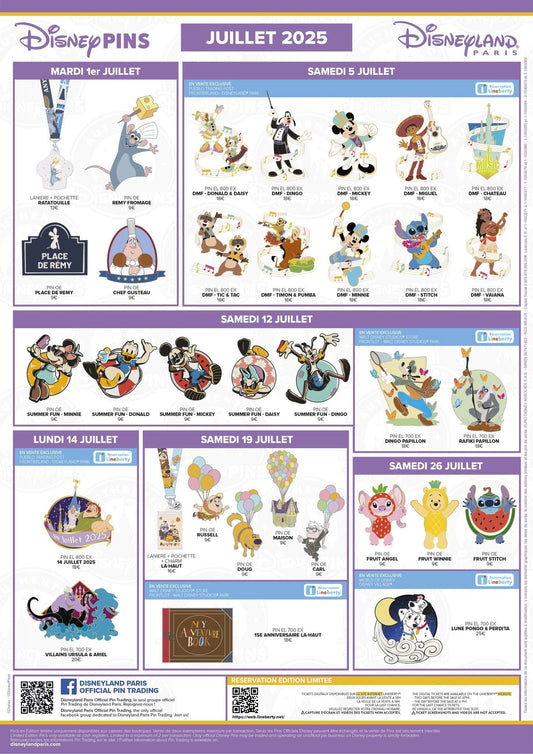 Disneyland Paris July 2025 Pin Releases
