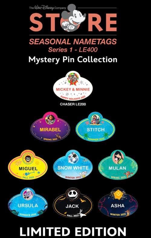 Seasonal Nametags Series 1 Pins at The Walt Disney Company Store