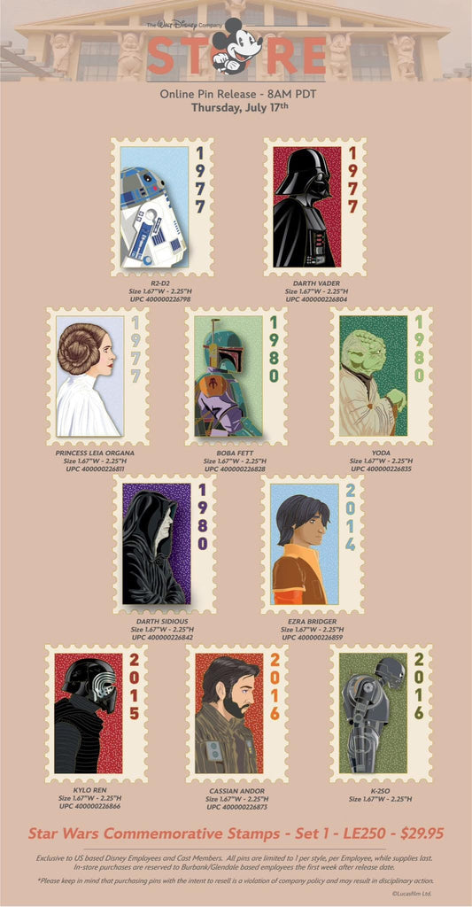Star Wars Commemorative Stamps Set 1 at The Walt Disney Company Store