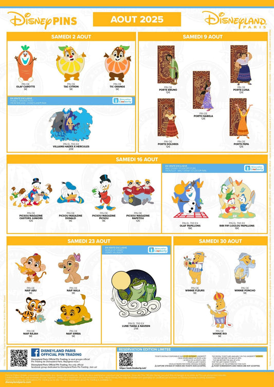 Disneyland Paris August 2025 Pin Releases