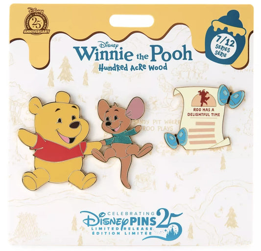 Winnie the Pooh and Roo Hundred Acre Wood Series 7 Disney Pin Set