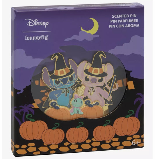 Angel & Stitch Halloween Pumpkin Spice Scented Pin at BoxLunch