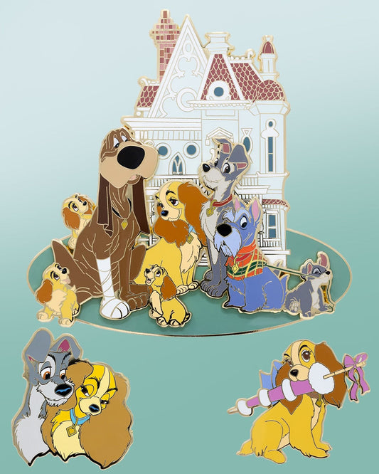 Lady and the Tramp 70th Anniversary Pins at Pink a la Mode