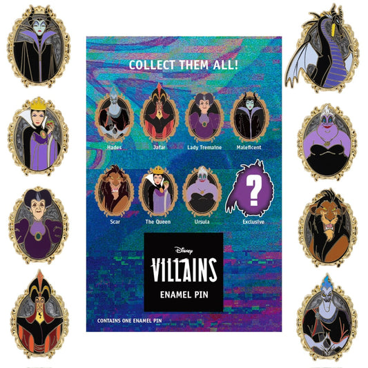 Disney Villains Cameos Mystery Pin Set - Pink a la Mode