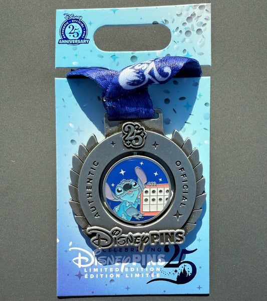 Stitch Pin Trading 25th Anniversary Medal Pin