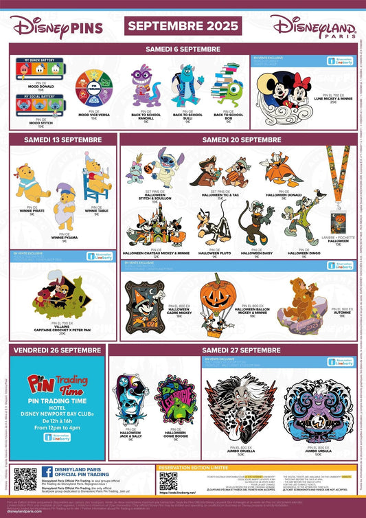Disneyland Paris September 2025 Pin Releases