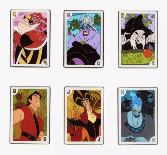 Disney Villains Playing Cards Blind Box Pin Set - BoxLunch