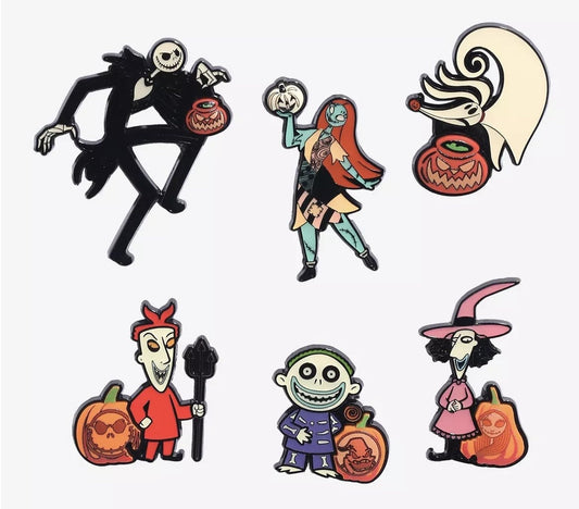 The Nightmare Before Christmas Pumpkin Carving Blind Box Pin Set - Hot Topic