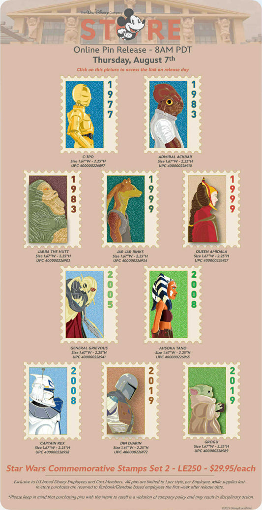 Star Wars Commemorative Stamps Set 2 at The Walt Disney Company Store