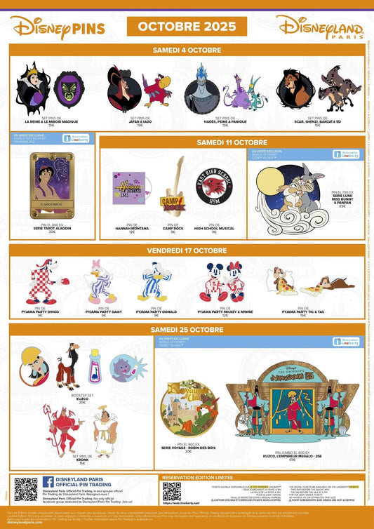 Disneyland Paris October 2025 Pin Releases