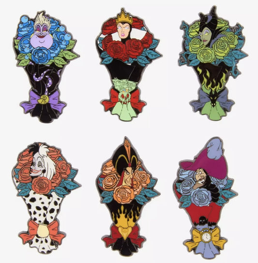 Disney Villains Character Bouquet Blind Box Pin Set - Hot Topic