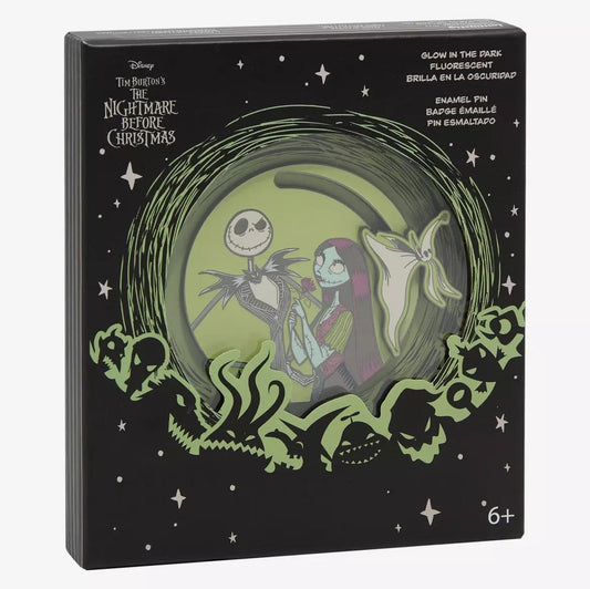 The Nightmare Before Christmas Jack & Sally Glow-in-the-Dark Sliding Pin at BoxLunch