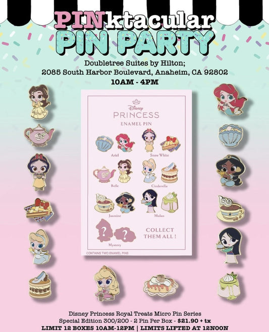 Disney Princess Royal Treats Mystery Pin Set - Pinktacular Pin Party