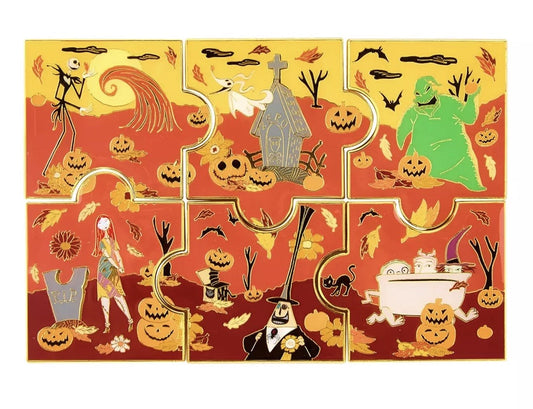 The Nightmare Before Christmas Fall Characters Puzzle Blind Box Pin Set - BoxLunch