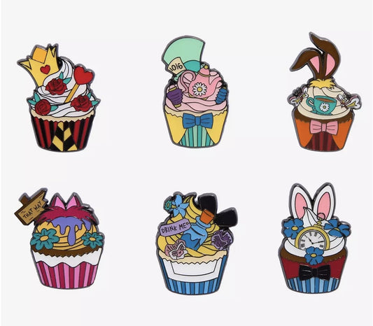 Alice in Wonderland Cupcake Blind Box Pin Set - Hot Topic