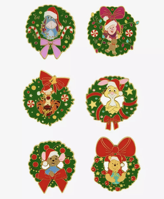 Winnie the Pooh Holiday Wreath Blind Box Pin Set - BoxLunch