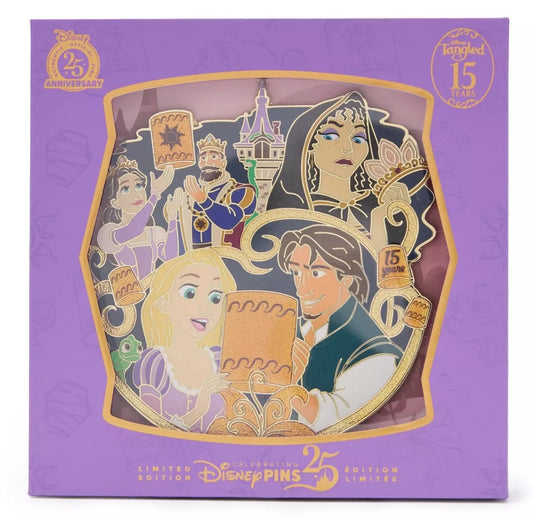 Tangled 15th Anniversary Jumbo Pin at Disney Store