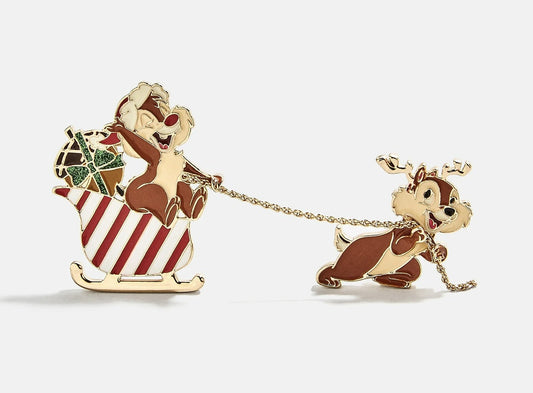 Chip n Dale Holiday Sledding Pin - Baublebar