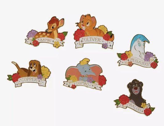 Disney Animals Tattoo Blind Box Pin Set - Hot Topic
