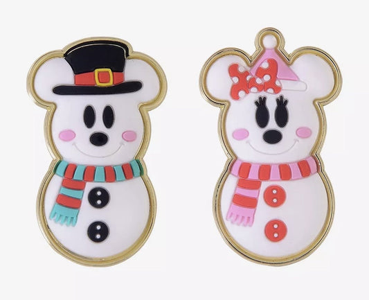 Mickey & Minnie Snowman Pin Set at BoxLunch