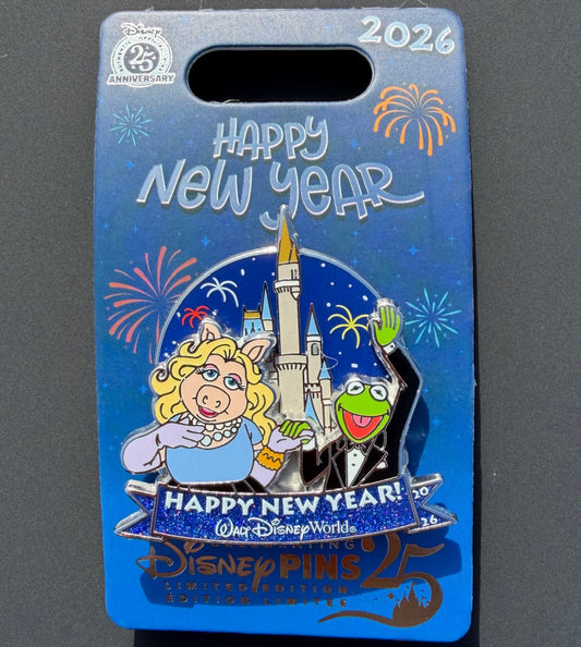 Happy New Year 2026 Walt Disney World Pin