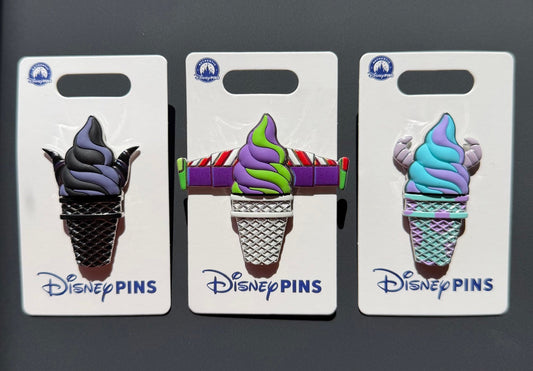 New Character Ice Cream Cone Open Edition Pins at Disney Parks