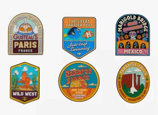 Disney Pixar Destination Mystery Pin Set - Hot Topic