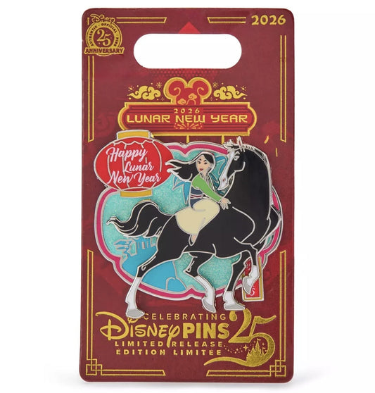 Mulan and Khan Lunar New Year 2026 Pin at Disney Store