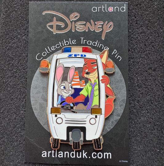 Judy Hopps & Nick Wilde Meter Maid Buggy ArtLand Disney Pin