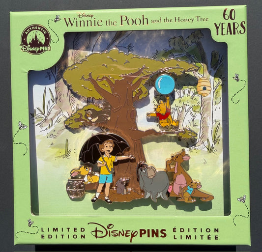 Winnie the Pooh and the Honey Tree 60th Anniversary Jumbo Disney Pin