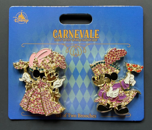 Mickey & Minnie Carnevale D’Italia Brooch Pin Set