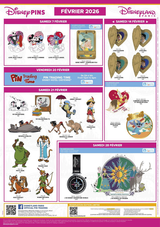 Disneyland Paris February 2026 Pin Releases