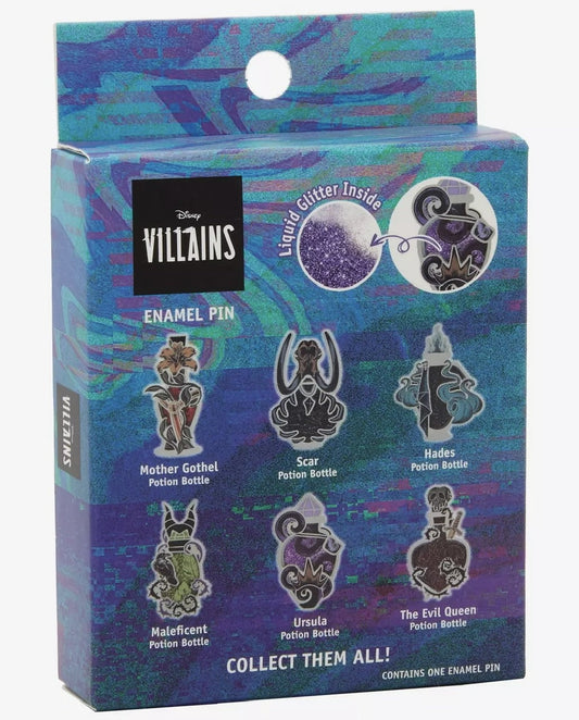 Disney Villains Potion Bottle Liquid Glitter Blind Box Pin Set at BoxLunch