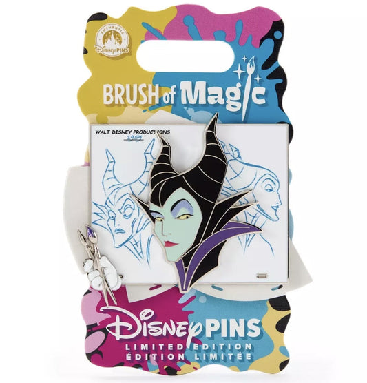 Maleficent Brush of Magic Disney Pin