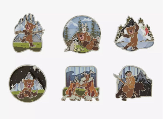Brother Bear Stained Glass Blind Box Pin Set - BoxLunch