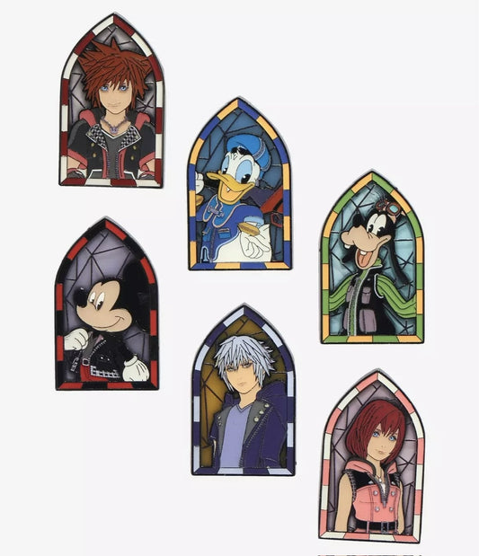 Kingdom Hearts Stained Glass Blind Box Pin Set - Hot Topic