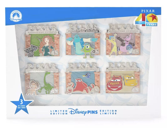 Pixar Animation Studios 40 Years Pin Set 3 at Disney Store