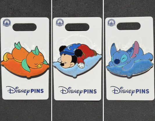 Sleeping Character Pillow Pins at Disney Parks