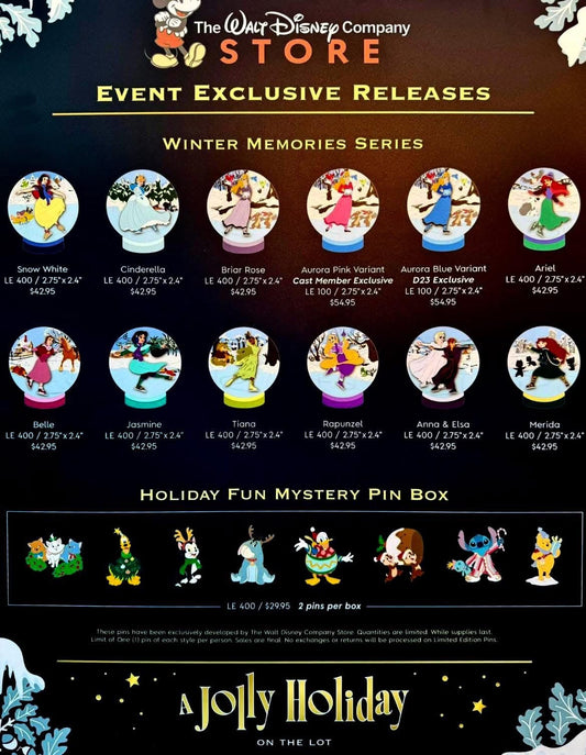 A Jolly Holiday 2025 Pins at The Walt Disney Company Store