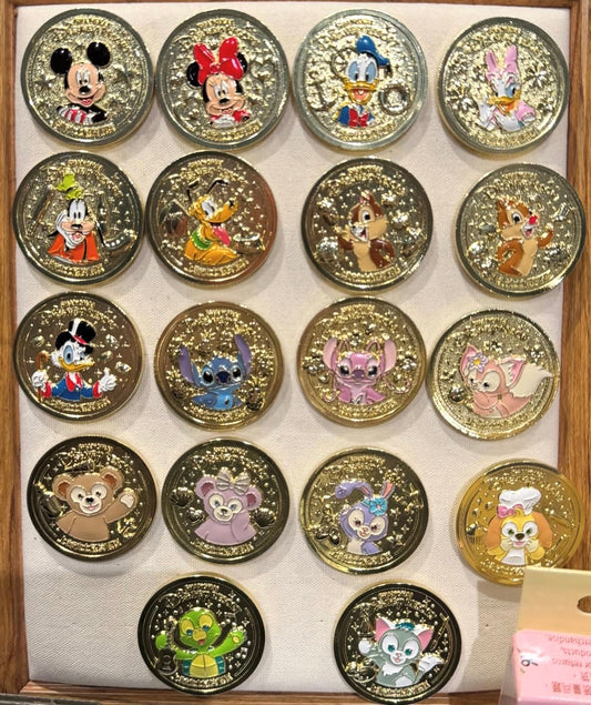 Character Gold Coin Mystery Pin Set - Shanghai Disney Resort