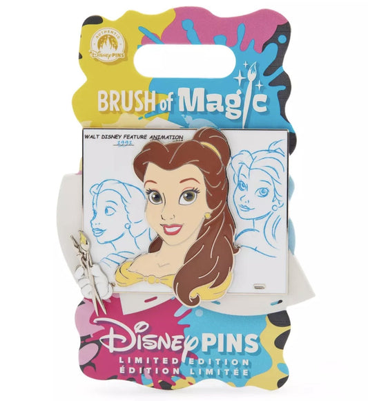 Belle Brush of Magic Disney Pin