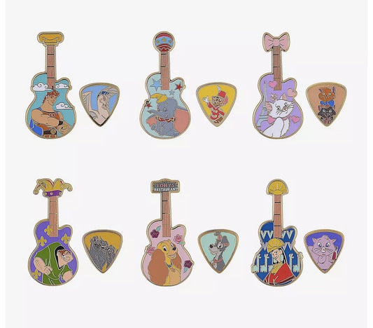 Disney Guitar & Pick Blind Box Pin Set - BoxLunch