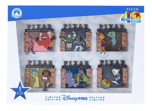 Pixar Animation Studios 40 Years Pin Set 5 at Disney Store