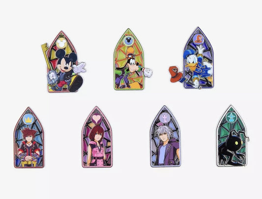 Kingdom Hearts Stained Glass Blind Box Pin Set - Hot Topic